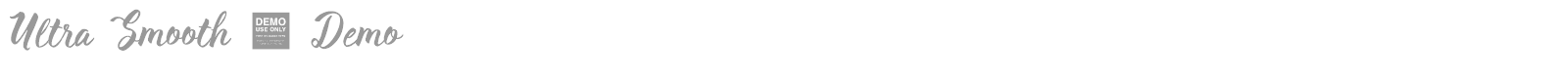 Ultra Smooth font preview